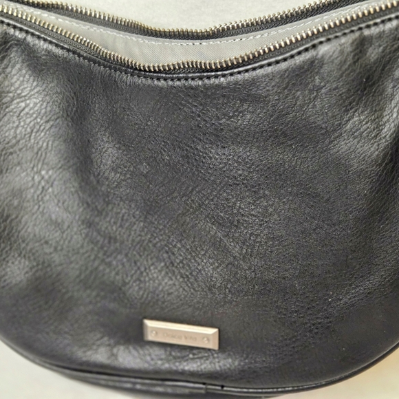 Dolce Vita Black Braided Leather Crossbody Bag With Guitar Strap‎ - Picture 2 of 11